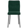 vidaXL virtuves krēsli, 6 gab., tum&scaron;i zaļ&scaron; samts
