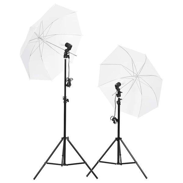 vidaXL fotostudijas komplekts – gaismas, fons, reflektori