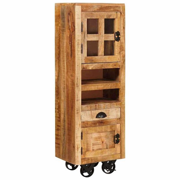 vidaXL Augstais skapītis Brūna 40 x 30 x 120,5 cm mango masīvkoks