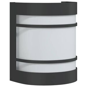 vidaXL āra sienas lampa, melns, nerūsējo&scaron;s tērauds