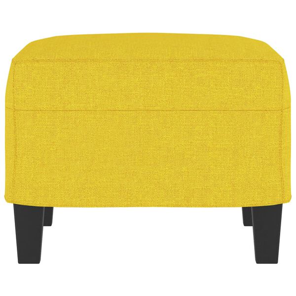 vidaXL kājsoliņš, 60x50x41 cm, gaiši dzeltens audums