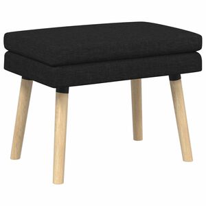 vidaXL Divslāņu sola Melns 60 x 40 x 46 cm Audums