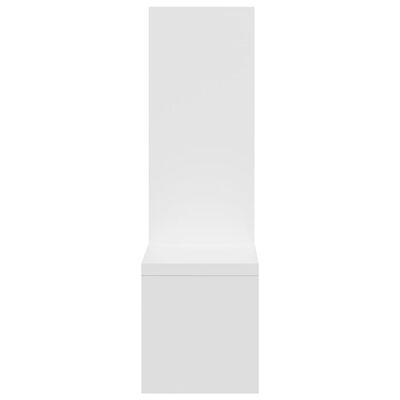 vidaXL sienas plaukti, 2 gab., balti, 50x15x50 cm, skaidu plāksne