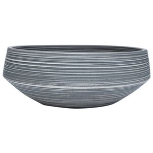 vidaXL izlietne, liekama uz virsmas, pelēka, apaļa, &Phi;41x14 cm