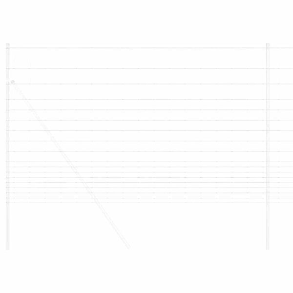 vidaXL Lauku žogs Sudraba 25 x 1.5 m Cinkots tērauds