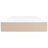 vidaXL kabatu atsperu matracis, kapučīno, 80x200x20 cm, mākslīgā āda