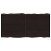 vidaXL galda virsma, tum&scaron;i brūna, 120x60x(2-4) cm, ozola masīvkoks