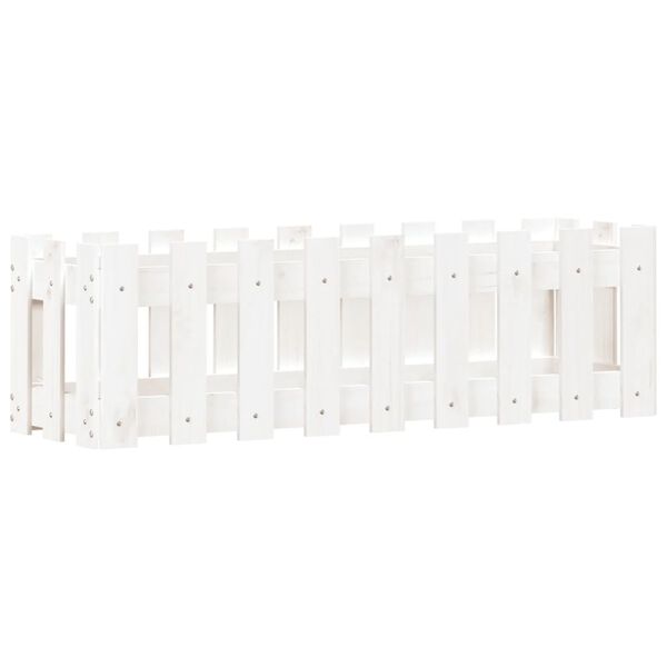 vidaXL dārza puķu kaste, žoga dizains, 100x30x30 cm, priedes masīvkoks