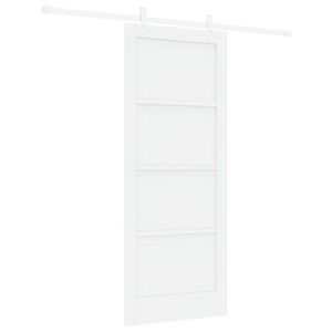 vidaXL Slīdo&scaron;ās durvis Balts 83 x 202 cm Priedes masīvkoks