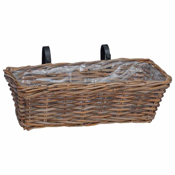 vidaXL Pakaramais stādāmā grozs 2 pcs Brūna 48 x 22 x 15 cm