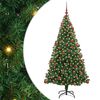 vidaXL Mākslīgā Ziemassvētku eglīte su 300 LED ar statīvu Zaļa 180 cm