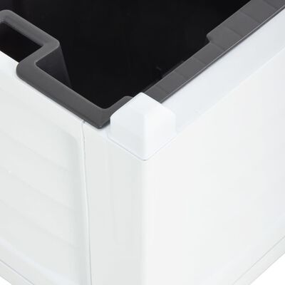 vidaXL puķu kaste, balta, 80x42,5x42 cm, PP
