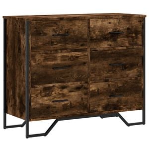 vidaXL atvilktņu skapītis, ozola, 91x35,5x74,5 cm, inženierijas koks