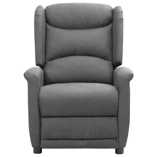 vidaXL masāžas krēsls, paceļams, gai&scaron;i pelēks audums