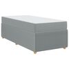 vidaXL Gultas rāmis ar matraci Gai&scaron;i pelēks 90 x 190 cm audums
