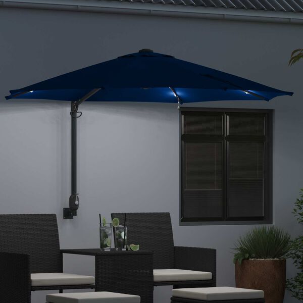 vidaXL Dārza parasols Azurblau 248 x 248 x 148 cm