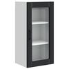 vidaXL Sienas stikla skapis PORTO Melna 40 x 31 x 80 cm