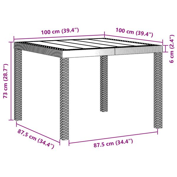 vidaXL Dārza ēdamgalds 5 pcs Antracīts Polipropilēns