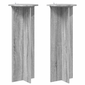 vidaXL Augu statīvs 2 gab. Pelēks Sonoma ozols &Oslash;40 x 100 cm