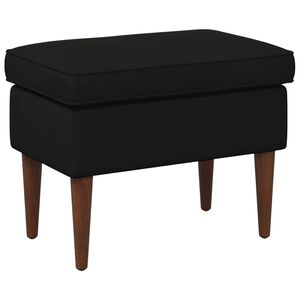 vidaXL Pēdu soliņ&scaron; Melns 55 x 35 x 41 cm Samts