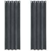 vidaXL Aptum&scaron;ojo&scaron;ie aizkari 2 pcs Gai&scaron;i pelēks 140 x 245 cm Samts