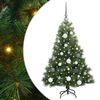 vidaXL Mākslīgā Ziemassvētku eglīte su 150 LED Zaļa 120 cm PE un PVC