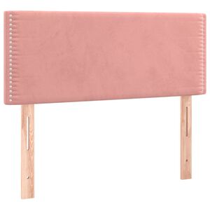 vidaXL gultas galvgalis, 100x5x78/88 cm, rozā samts