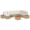 vidaXL Dārza dīvānu komplekts 9 gab. Bē&scaron;a Poliūtu rotangpalma