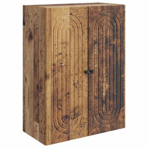 vidaXL Sienā piestiprināms skapis Vecs koks 66 x 34,5 x 90 cm