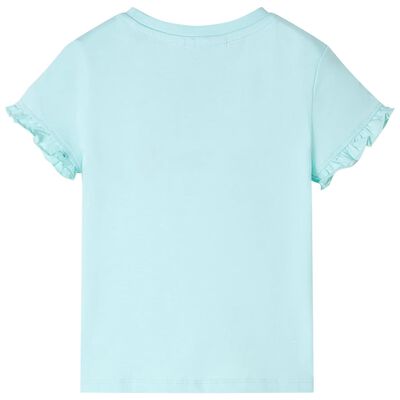 Bērnu krekls ar īsām piedurknēm, gaiši ūdens zils, 92