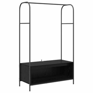 vidaXL Apģērba statīvs Melna 100 x 44 x 160 cm Inženierijas koks
