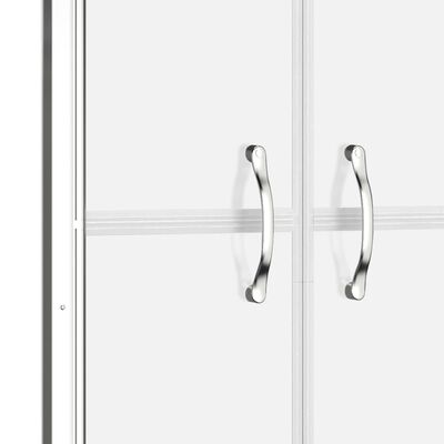 vidaXL dušas durvis, 91x190 cm, ESG, pusmatētas
