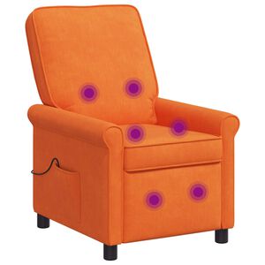 vidaXL Masāžas atpūtas krēsls Oranža 69 x 95 x 101 cm Audums