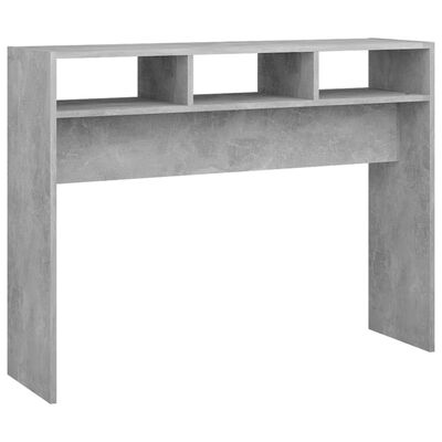 vidaXL konsoles galds, betona pelēks, 105x30x80 cm, skaidu plāksne