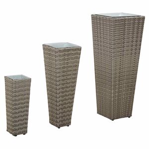 vidaXL Āra komplekts 3 gab. 30 x 30 x 80 cm Metāls