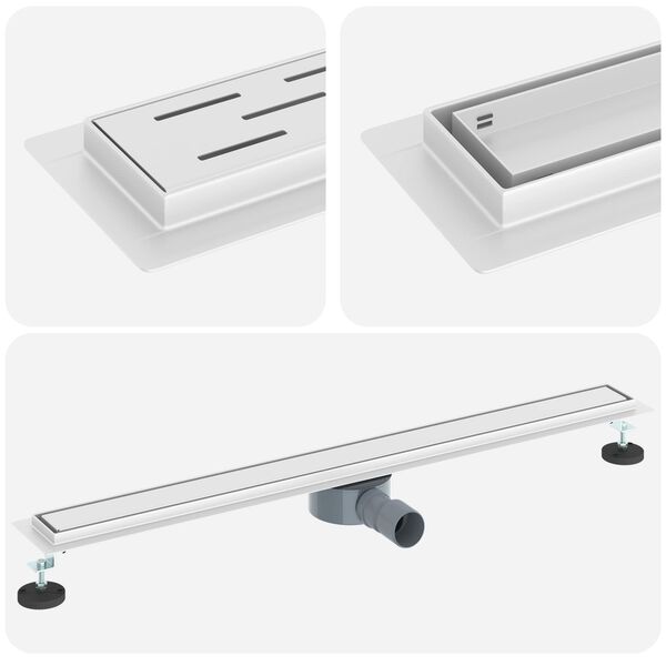 vidaXL Du&scaron;as noteka 2-in-1 ar 360&deg; sūkni Sudraba 90 cm