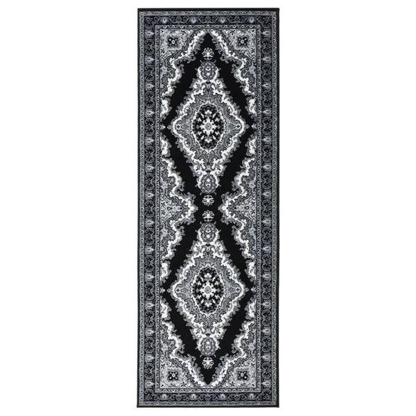 vidaXL paklāja celiņ&scaron;, BCF, melns, 100x300 cm