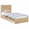 vidaXL Glabā&scaron;anas gulta Sonoma ozols 100 x 200 cm Inženierijas koks