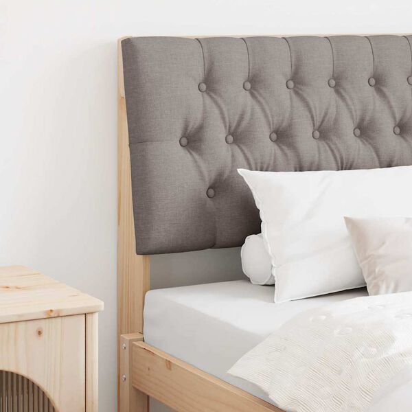 vidaXL Mīkstināts gultas galvgalis Pelēkbrūna 100 cm
