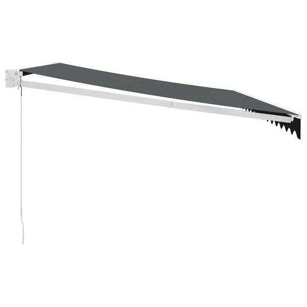 vidaXL izvelkama markīze, antracītpelēka, 4,5x3 m, audums, alumīnijs