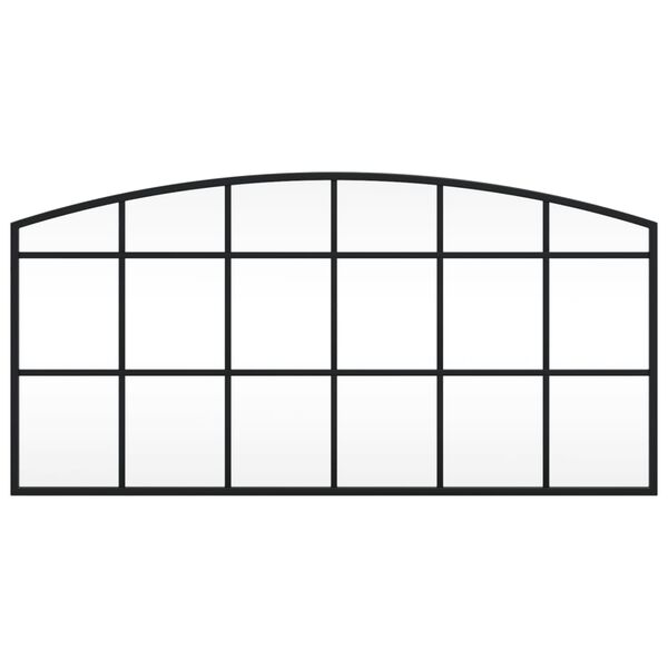 vidaXL sienas spogulis, melns, 80x40 cm, dzelzs