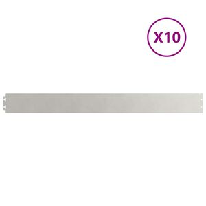vidaXL Zālāju apmales 10 gab 10x103 cm Nerūsējo&scaron;ais tērauds