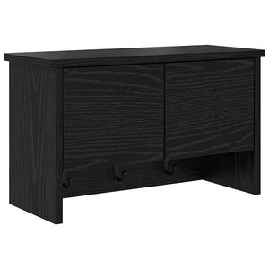 vidaXL Sienas pakaramais Pie sienas Melns ozolkoks 50 x 20 x 30 cm