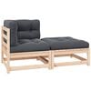 vidaXL 2-daļīgs dārza atpūtas mēbeļu komplekts ar matračiem, priede