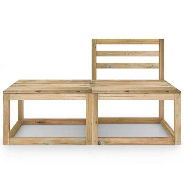 vidaXL 2-daļīgs dārza atpūtas mēbeļu komplekts, zaļi impregnēta priede