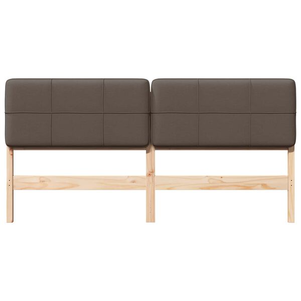 vidaXL Mīkstināts gultas galvgalis Brūns un Taupe 200 cm