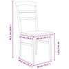 vidaXL Ēdamistabas krēsls 2 pcs Balts un Dabisks Cietais koks