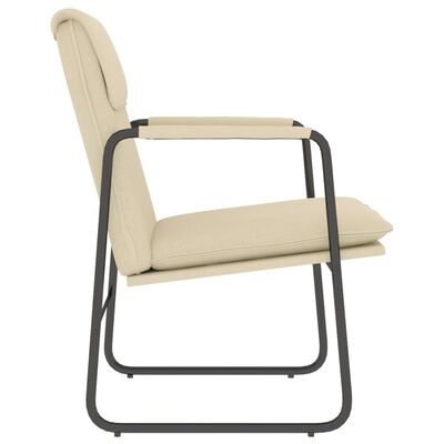 vidaXL atpūtas krēsls, 55x64x80 cm, krēmkrāsas audums