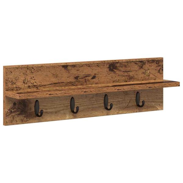 vidaXL Sienas pakaramais Vecs koks 60 x 10,5 x 18 cm Inženierijas koks