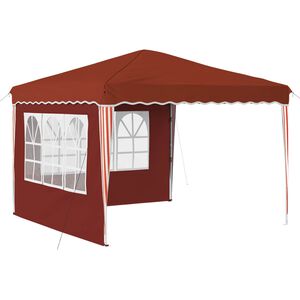 vidaXL Pop-up svinību teltis 288 x 288 x 245 cm Sarkanbrūns